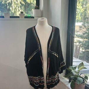 Knox Rose Black Shrug with Embellished Neckline